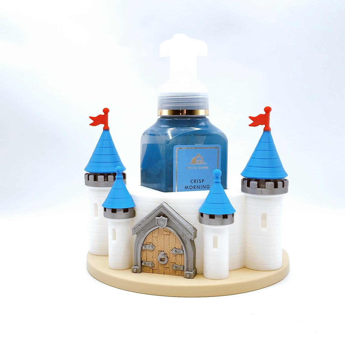 Princess Castle 3D Printed Soap Holder & Candle Sleeve | Dual Purpose Decor Fit for BBW Foaming Soap & 3-Wick Candles | Cute Bathroom & Bedroom Vanity Decor