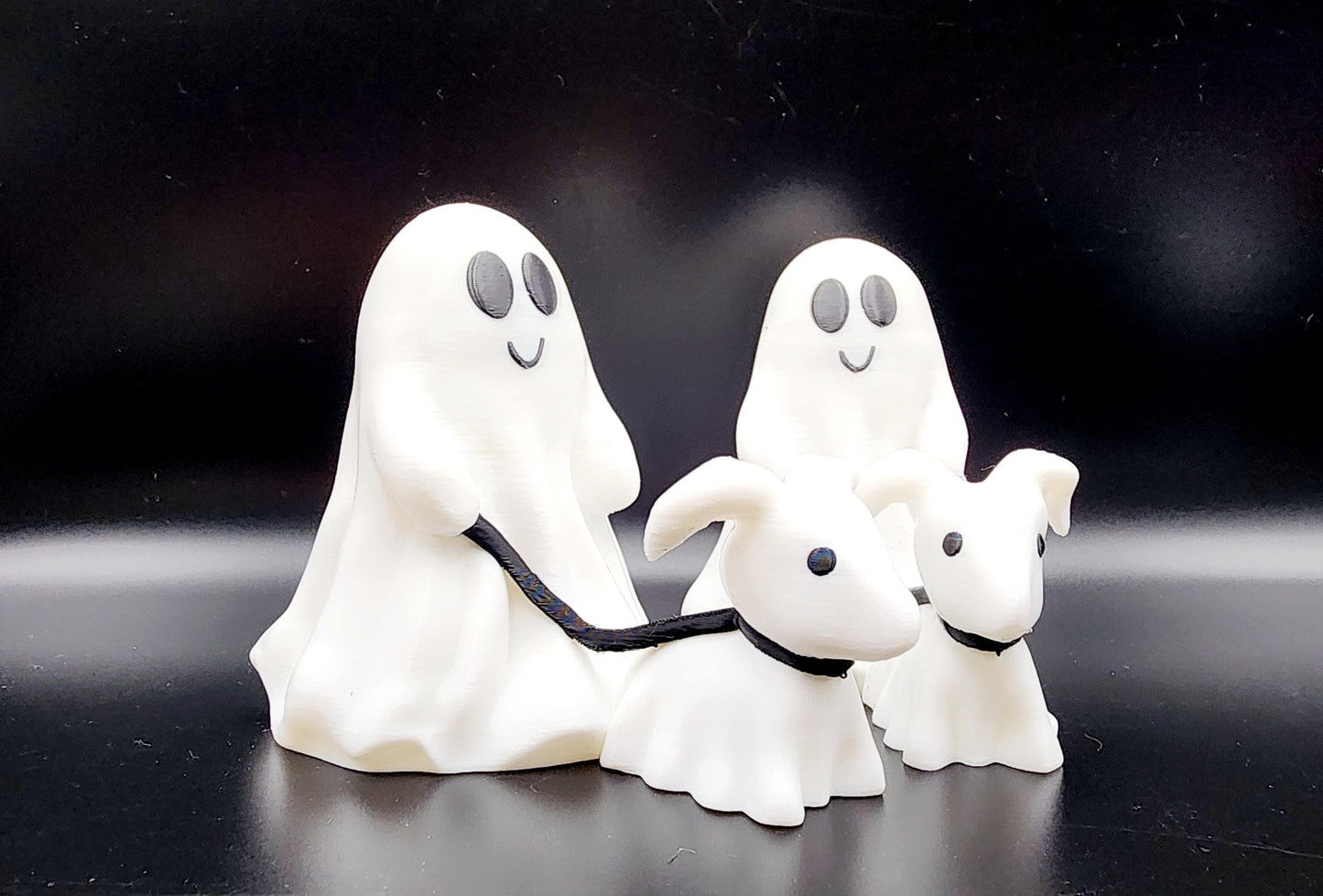 3D Printed Ghost walking dog desktop decoration.