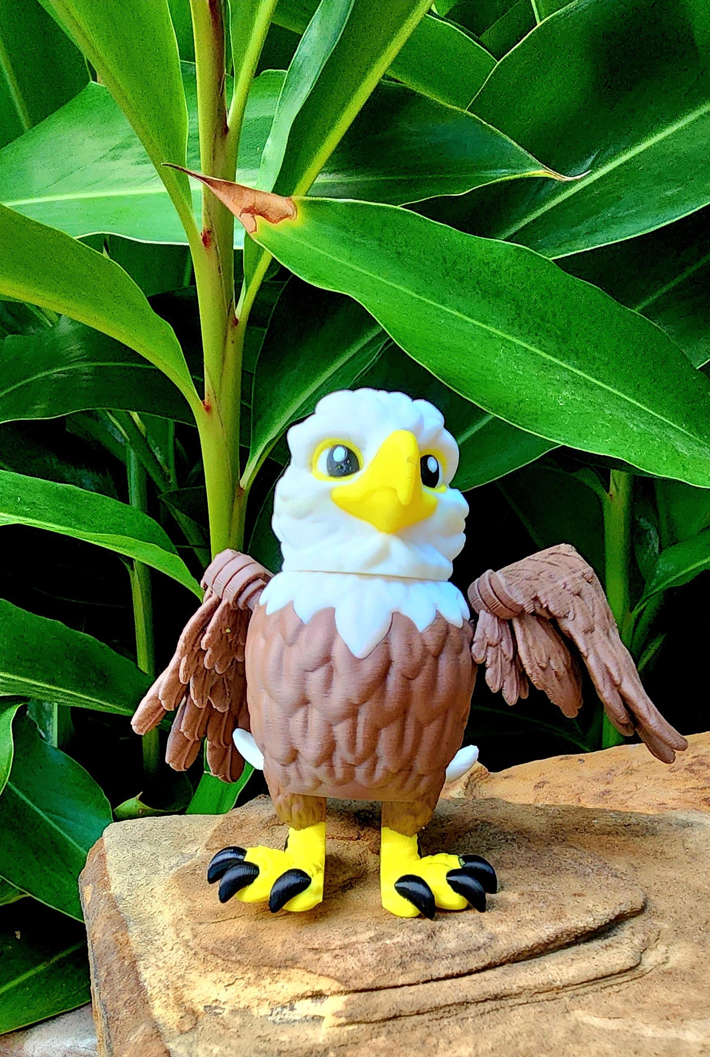 3D printed articulated Bald Head Eagle fidget, sensory toy. Desk Toy, Decoration.