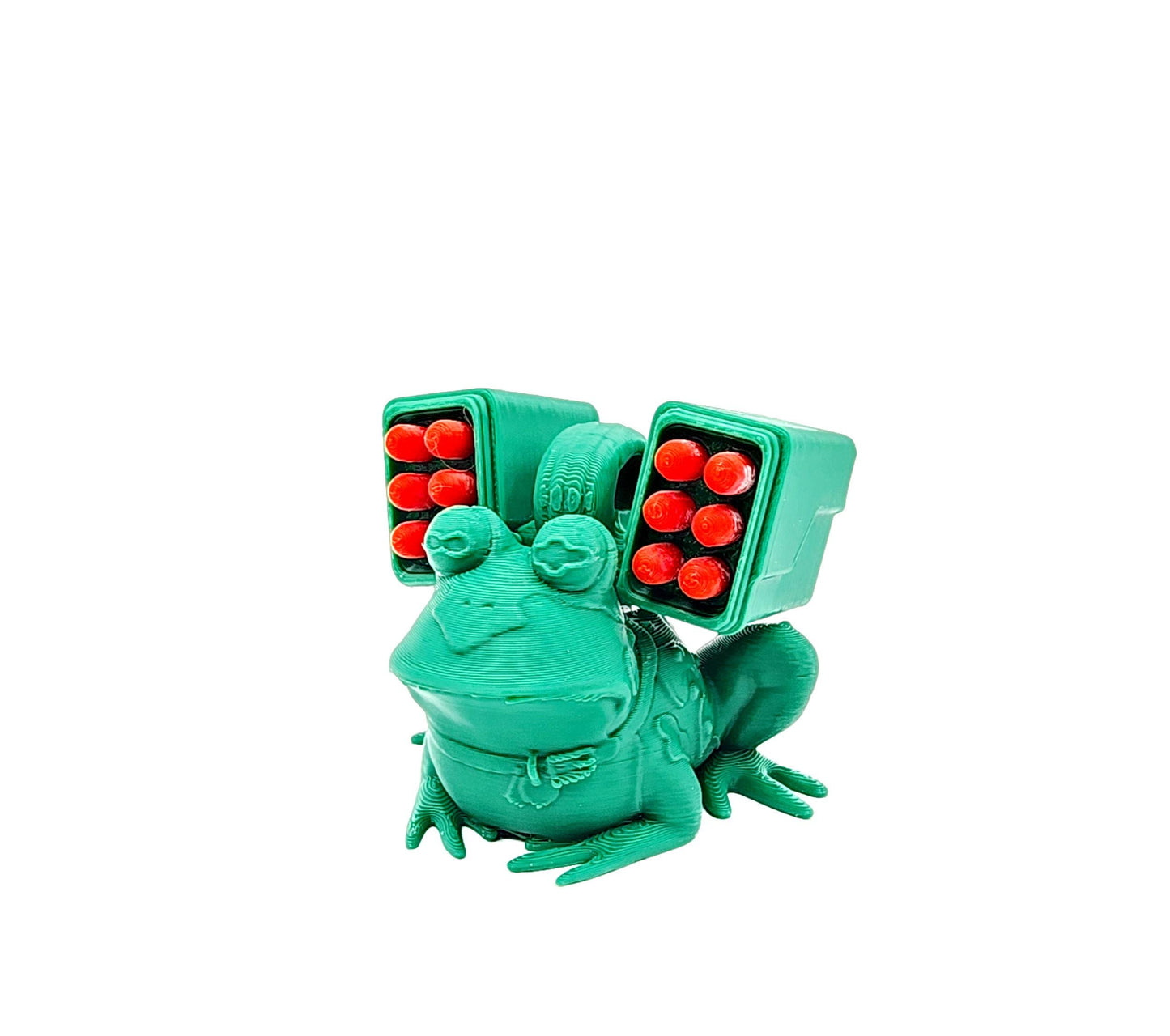 3D printed Hypno-Missile Toad Christmas Ornament, Desktop Decoration. (Mistletoe)