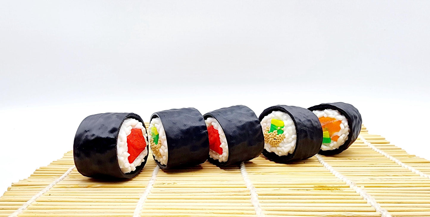 3D Printed Sushi Clicker fidget toy. Perfect Stress Reliever for everyone.