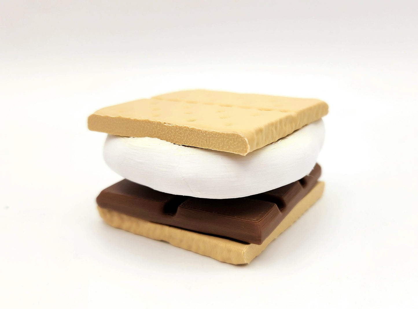 S’more Clicker Toy – Cute Fidget for Stress Relief, 3D Printed Campfire Sensory Toy, Unique Gift for Fidget Lovers