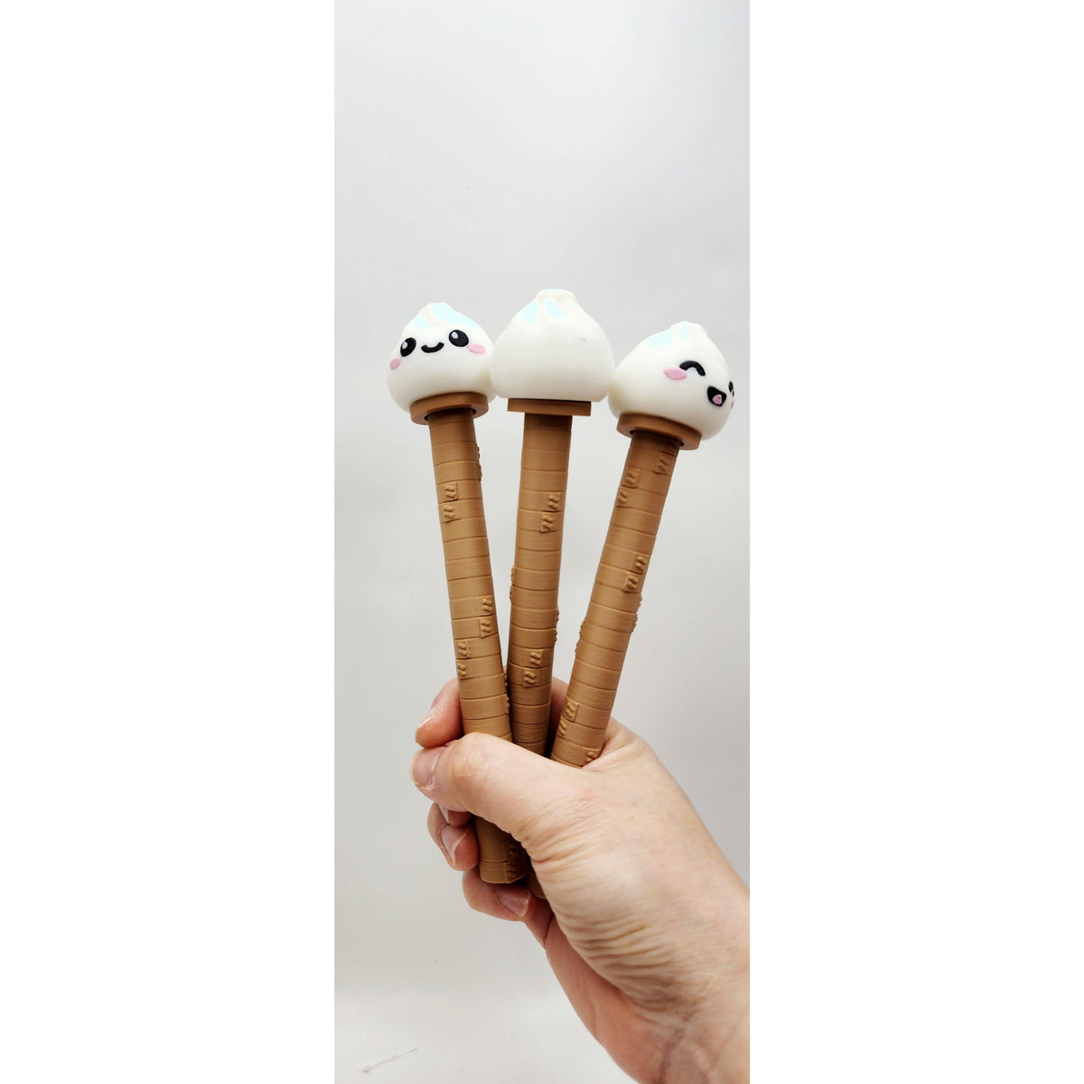 Kawaii Dumpling 3D printed clicker pens, view 9