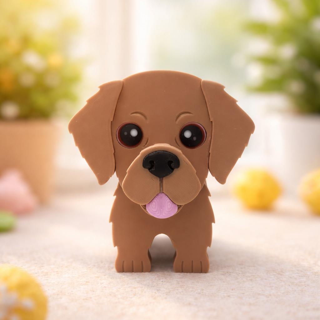 Golden Retriever Glasses Holder & Desk Organizer | 3D Printed Dog Eyeglass Stand | Cute Puppy Key Tray & Earbud Storage | Gift for Dog Lovers & Pet Parents
