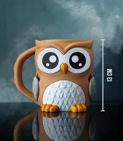 Owlfonso 3D Printed Owl Ice Cream Pint Holder with Hidden Snack Drawer & Spoon Slots Fits Ben & Jerry’s & Häagen-Dazs Pints Classic Design