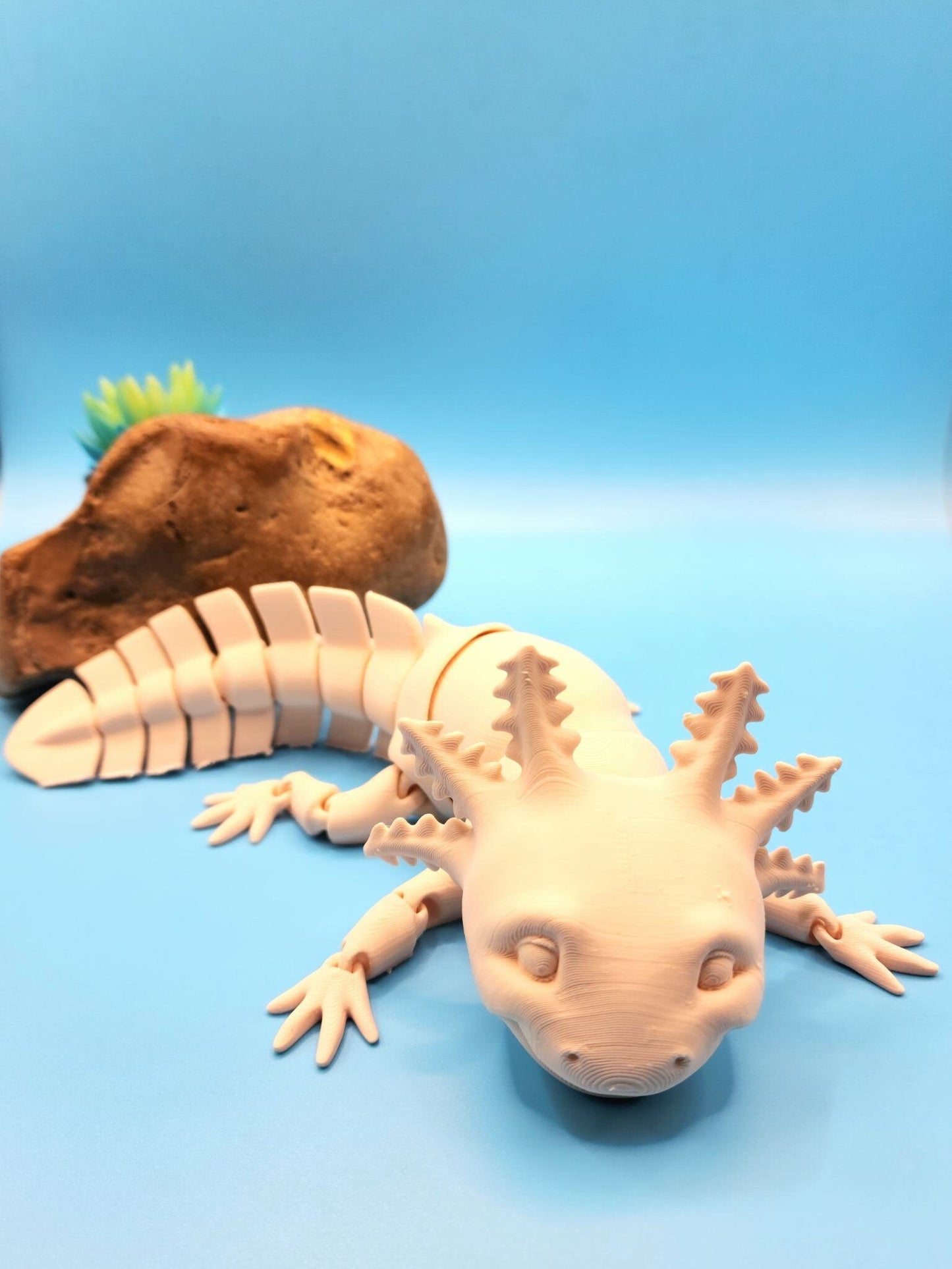 3D printed Axolotl, articulate fidget toy.