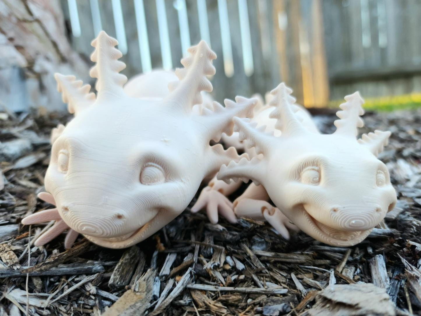 3D printed Axolotl, articulate fidget toy.