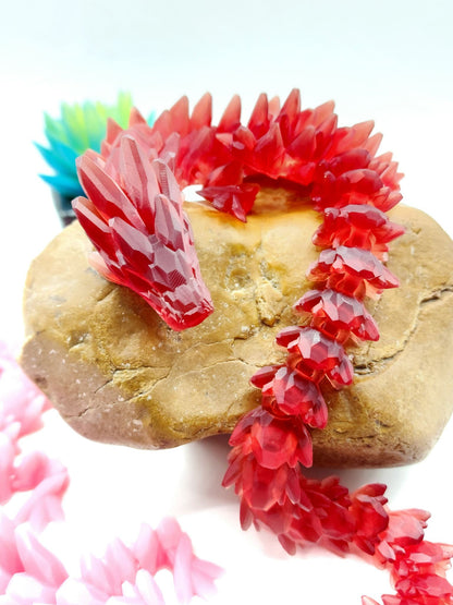 3D resin printed gem stone dragon. Fidget toy.