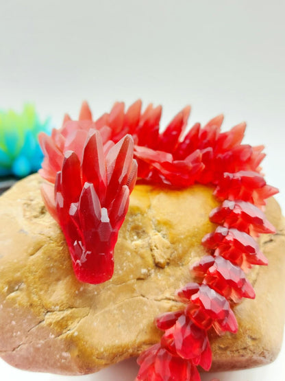 3D resin printed gem stone dragon. Fidget toy.