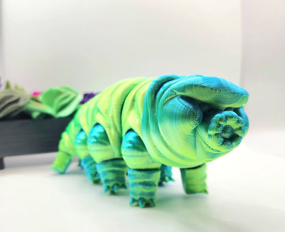3D printed Tardigrade. Articulate fidget toy, sensory toy, desktop toy.