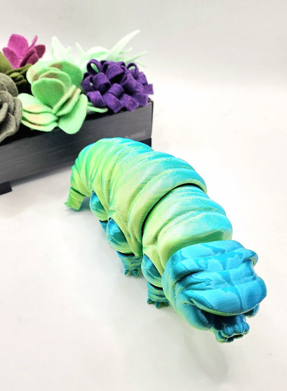3D printed Tardigrade. Articulate fidget toy, sensory toy, desktop toy.
