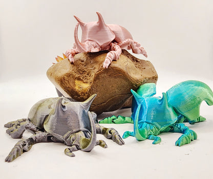 3D printed Unicorn Beetle Fidget toy, sensory toy, desktop toy/Decoration.