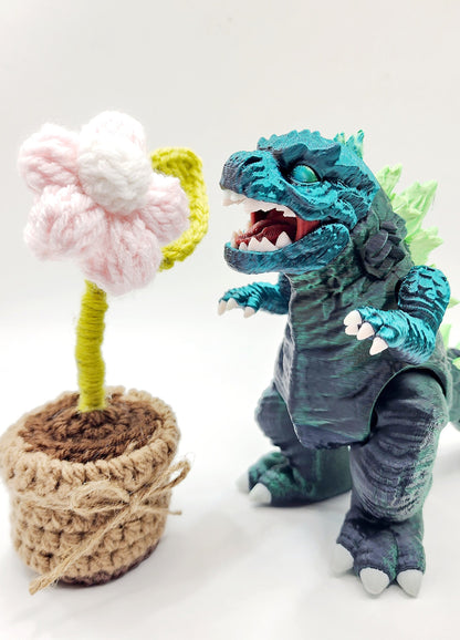 3D printed articulated King Jira fidget, sensory toy.