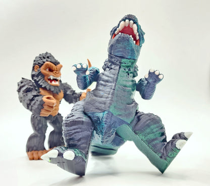 3D printed articulated King Jira fidget, sensory toy.