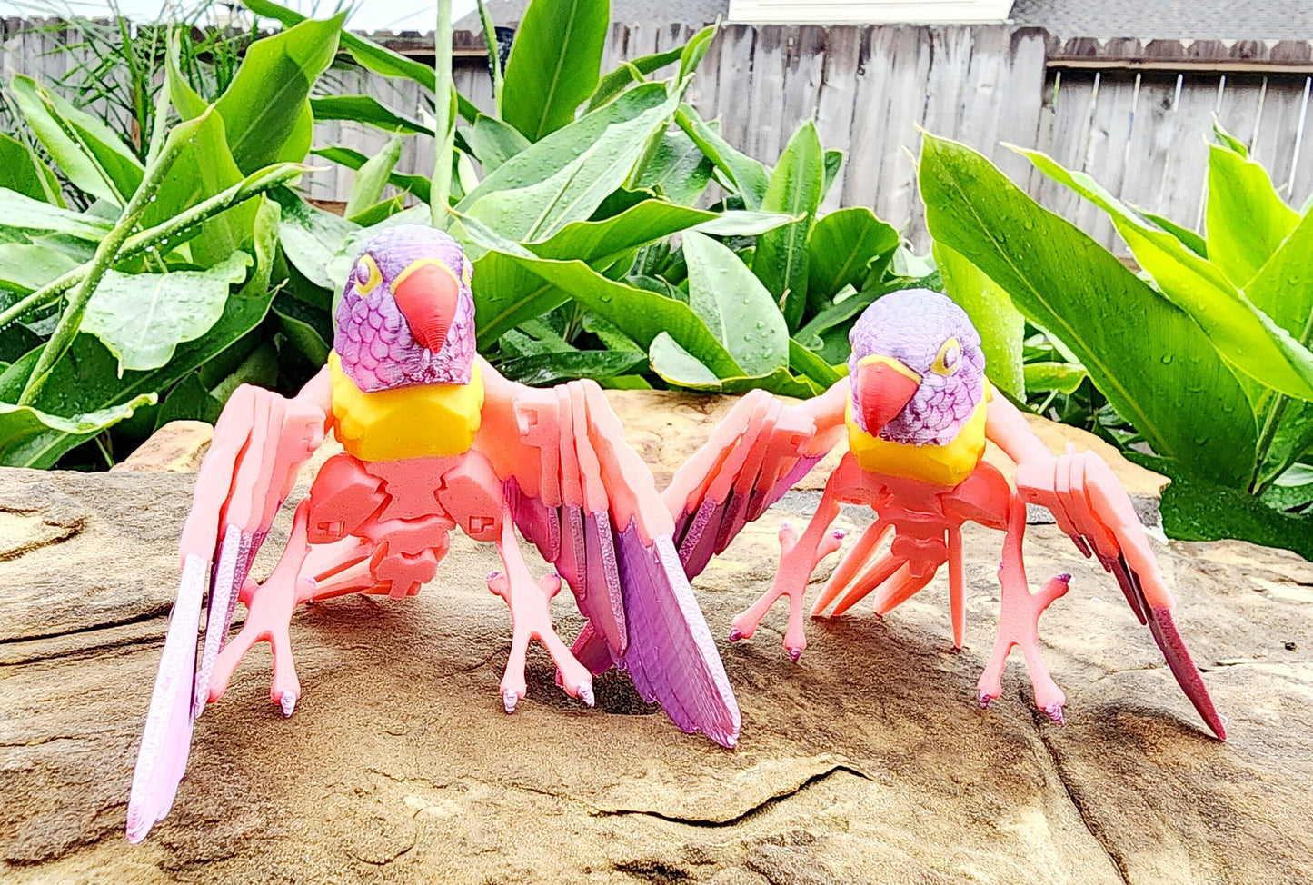 3D printed Lovebird articulated fidget, sensory toy.