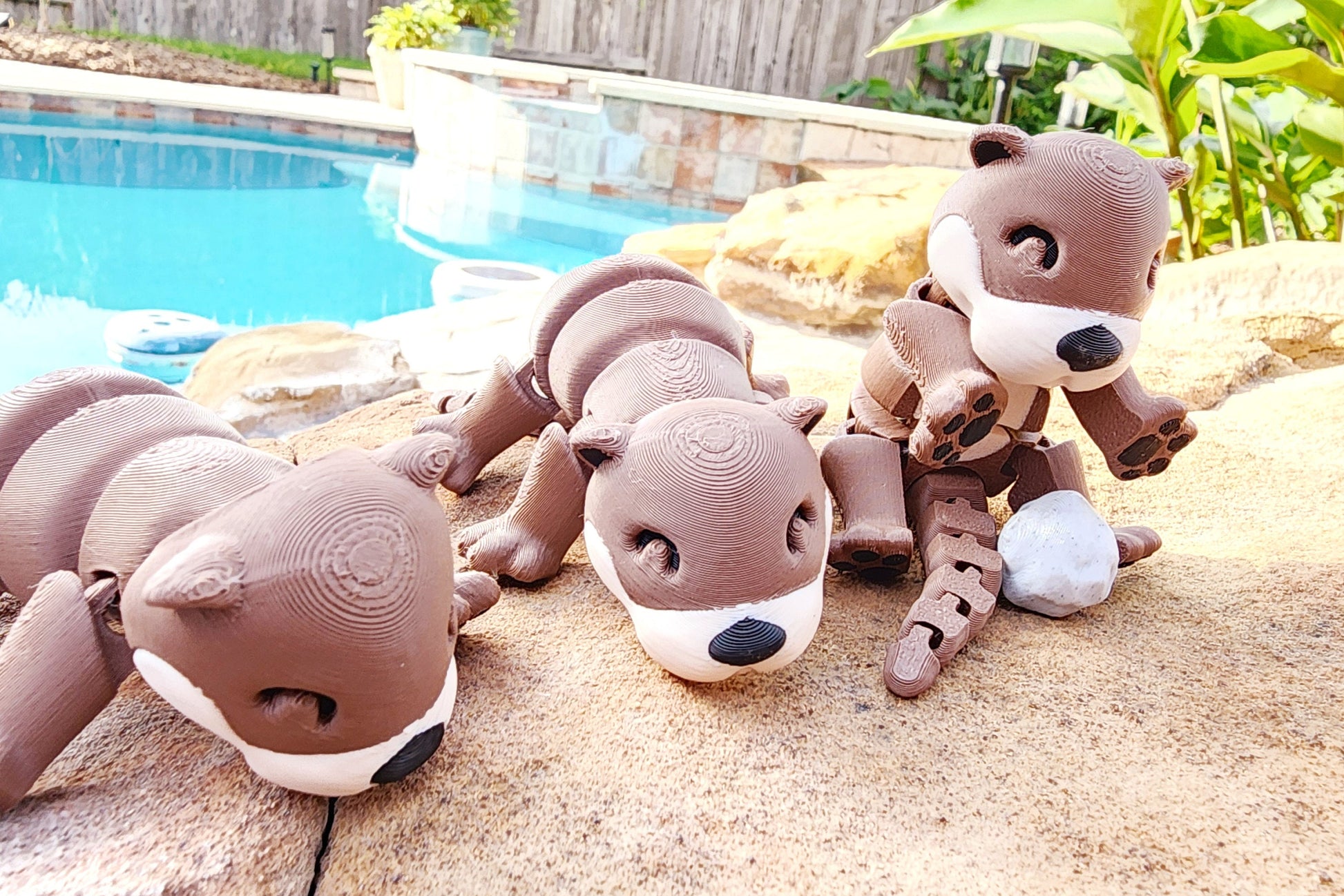 3D printed Otters articulated fidget toy.