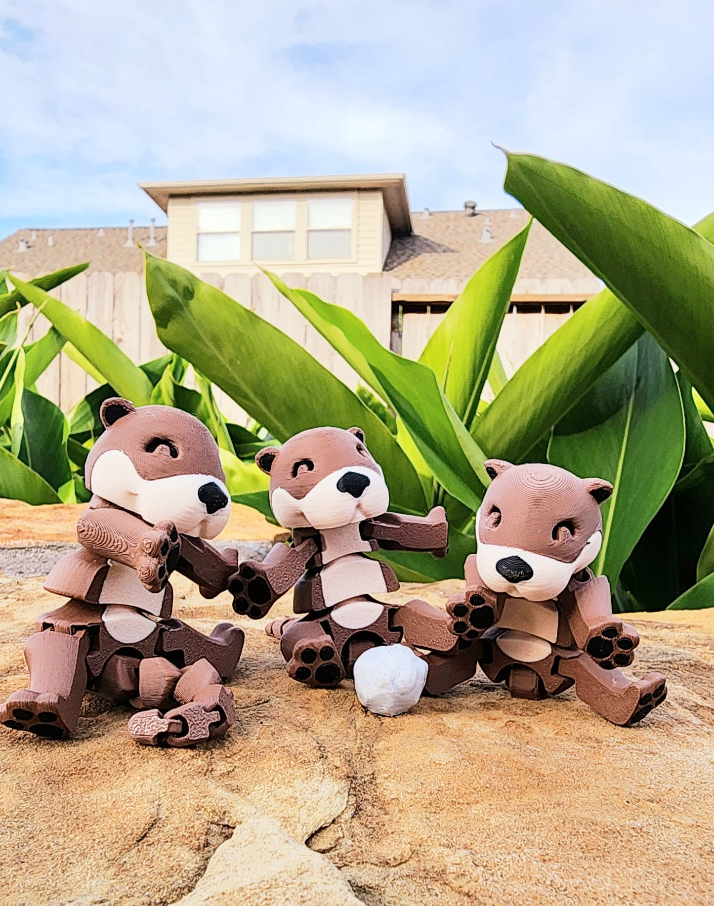 3D printed Otters articulated fidget toy.