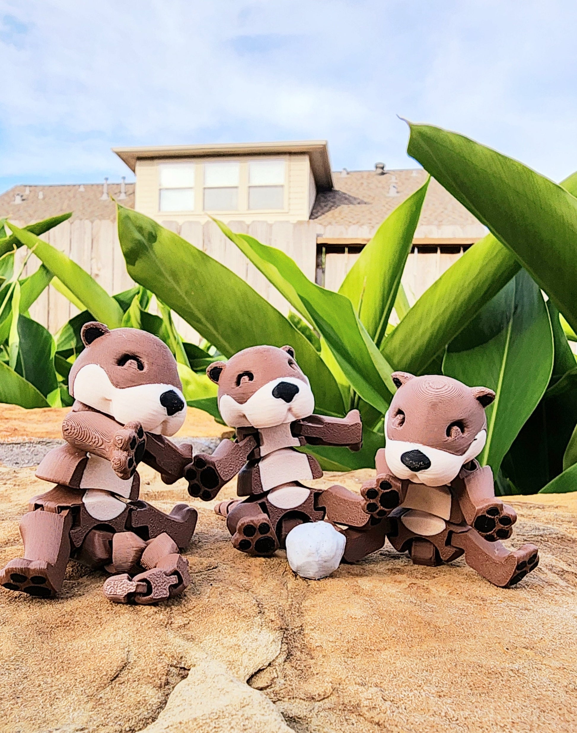 3D printed Otters articulated fidget toy.