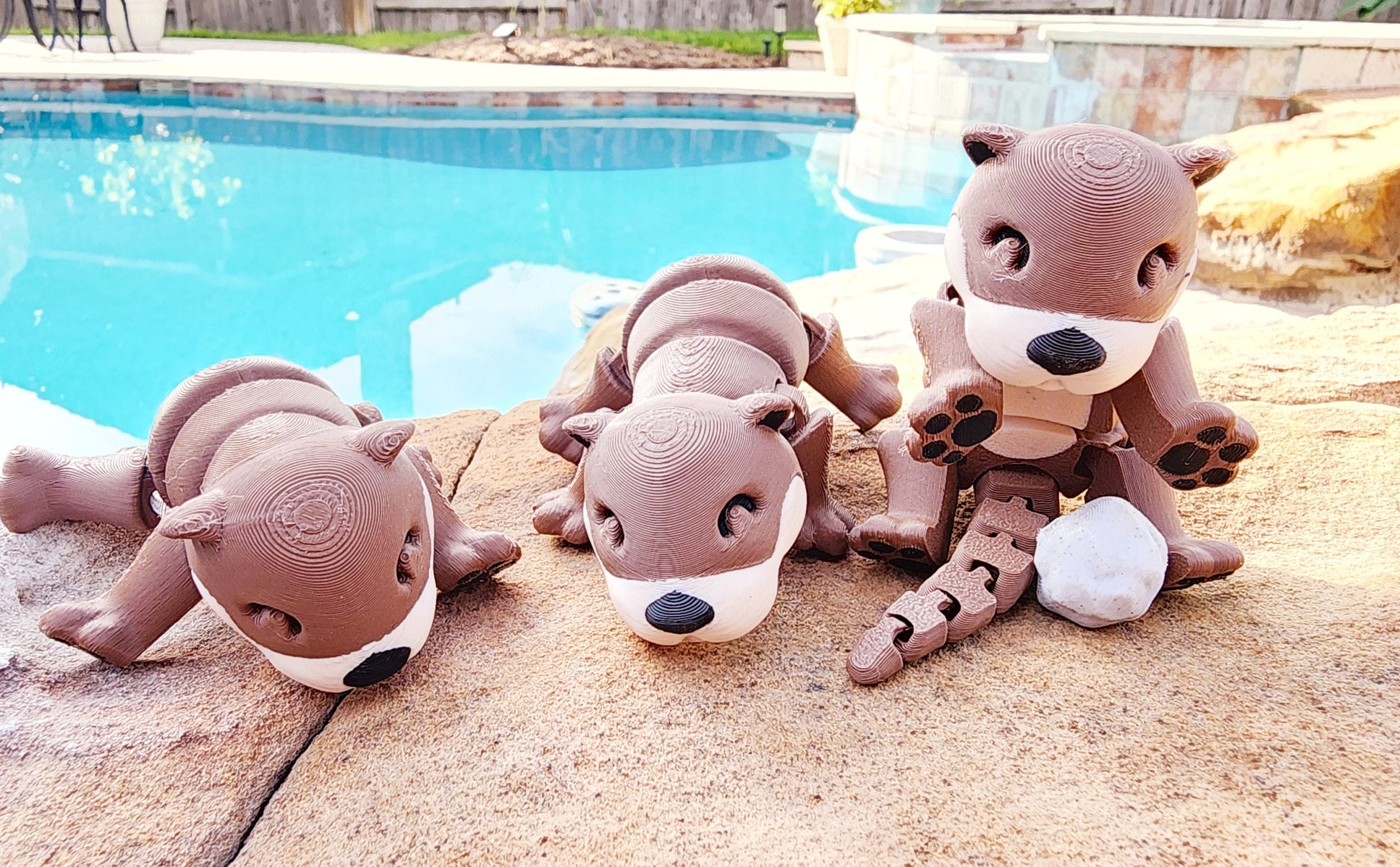 3D printed Otters articulated fidget toy.