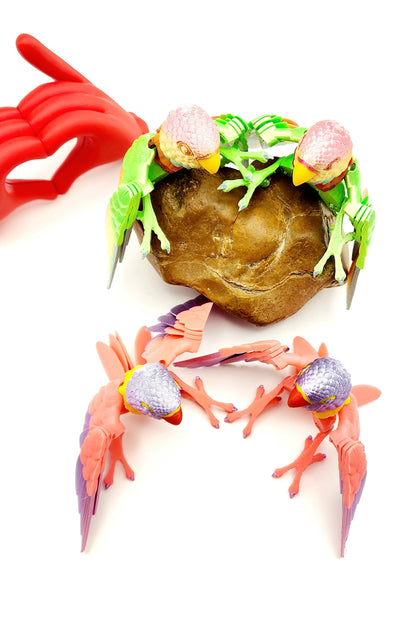 3D printed Lovebird articulated fidget, sensory toy.