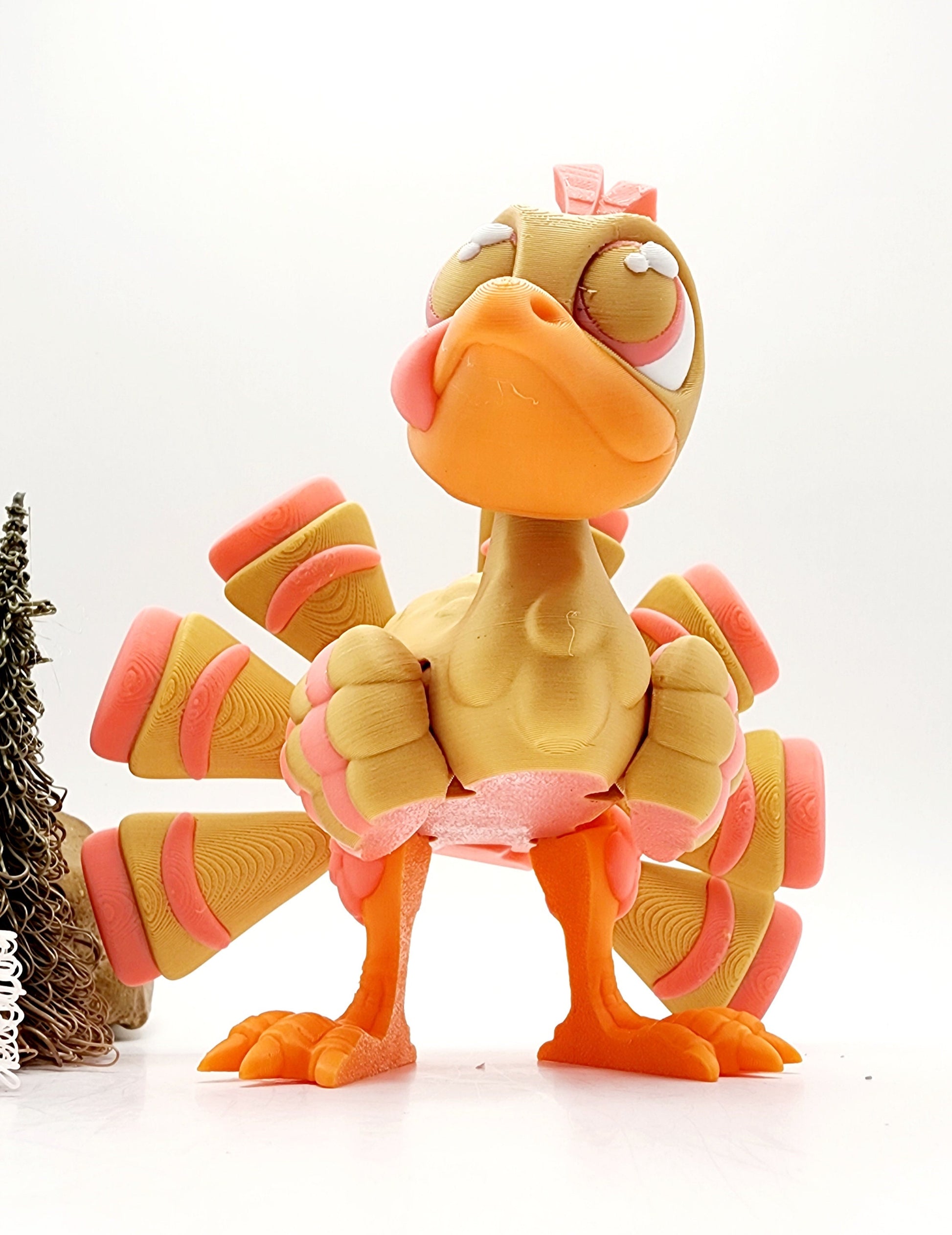 3D printed articulated Turkey, fidget toys, sensory toys, desktop decoration.