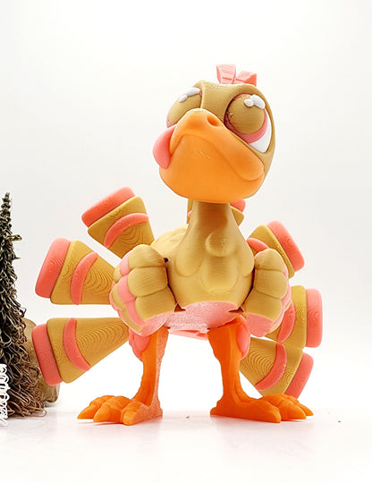 3D printed articulated Turkey, fidget toys, sensory toys, desktop decoration.