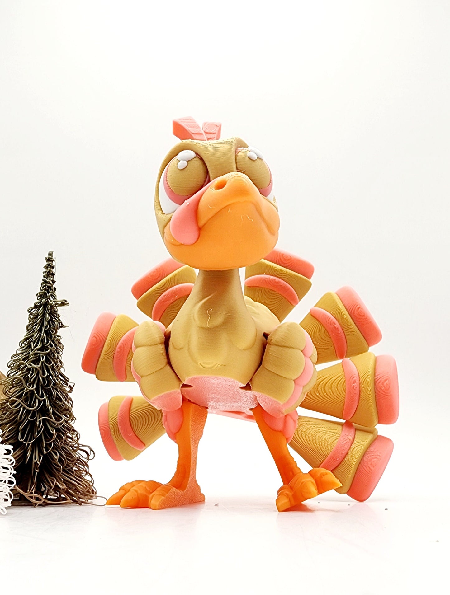 3D printed articulated Turkey, fidget toys, sensory toys, desktop decoration.