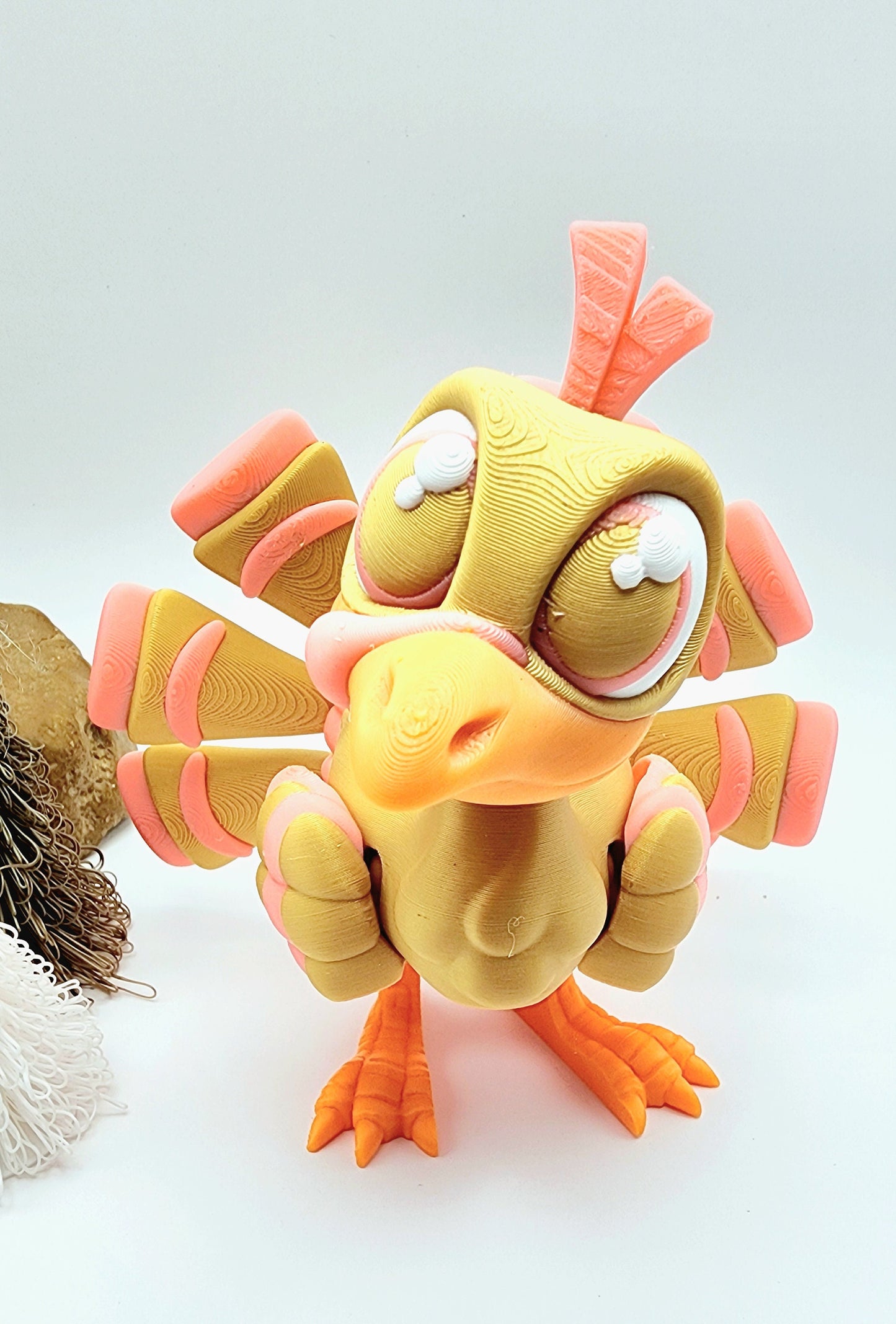 3D printed articulated Turkey, fidget toys, sensory toys, desktop decoration.