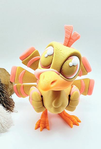 3D printed articulated Turkey, fidget toys, sensory toys, desktop decoration.