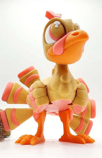 3D printed articulated Turkey, fidget toys, sensory toys, desktop decoration.