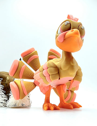 3D printed articulated Turkey, fidget toys, sensory toys, desktop decoration.