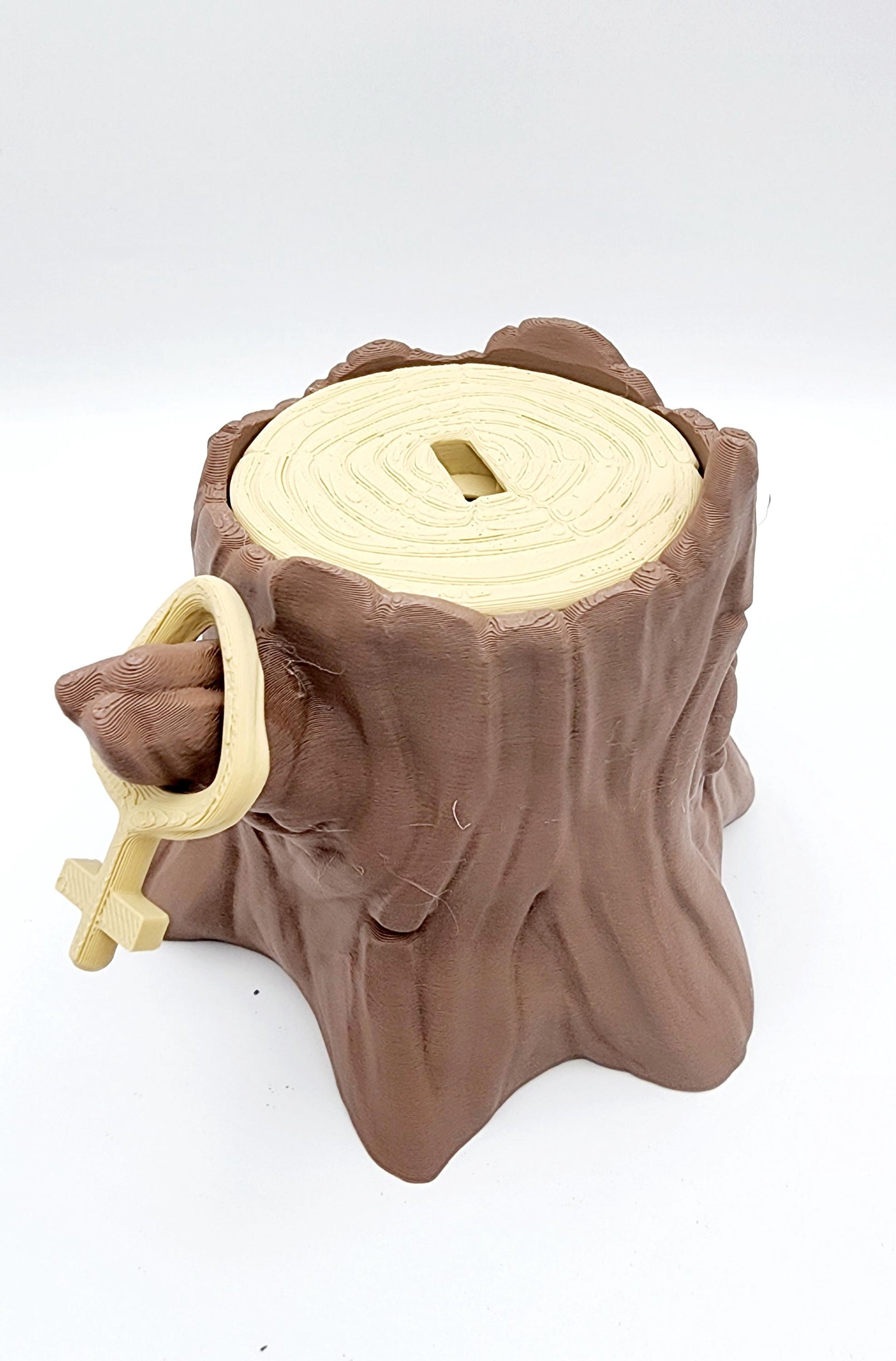 3D printed Articulated Beaver with optional Tree Stump fidget, sensory toy.