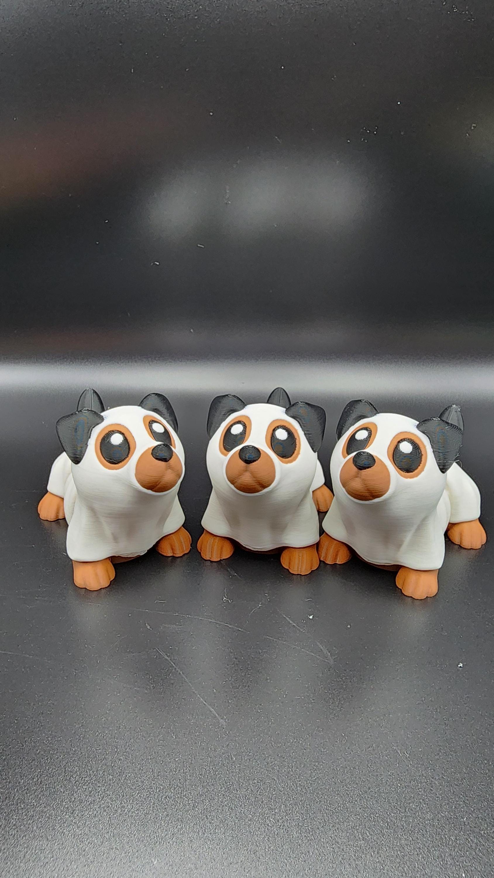 3D printed articulate Halloween dog, cat fidget, sensory toy.