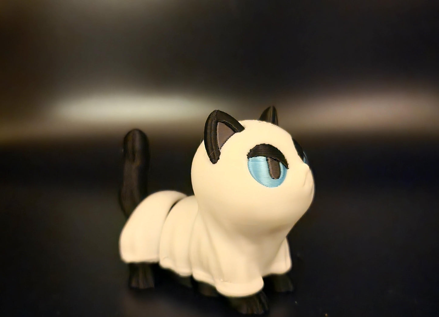 3D printed articulate Halloween dog, cat fidget, sensory toy.