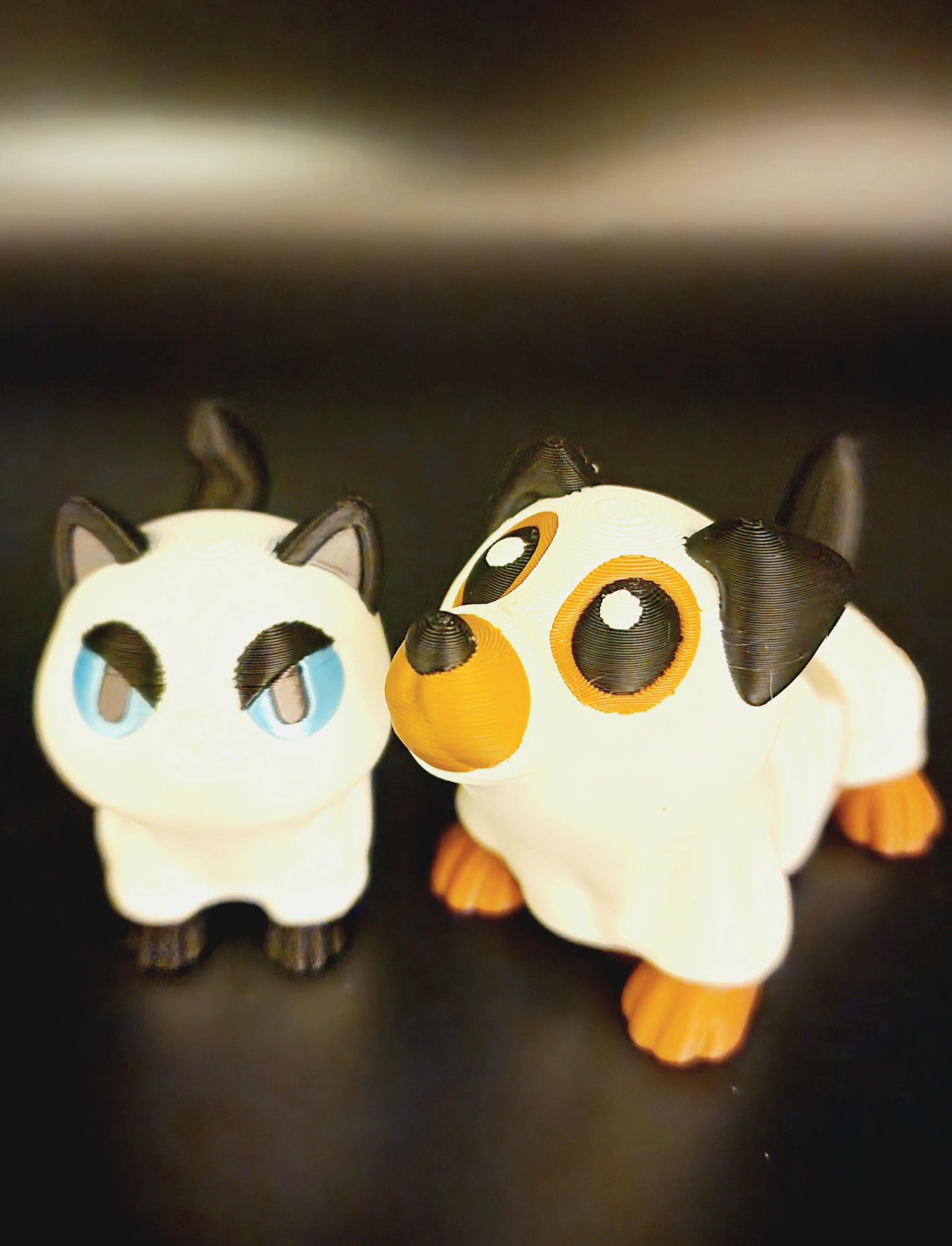 3D printed articulate Halloween dog, cat fidget, sensory toy.