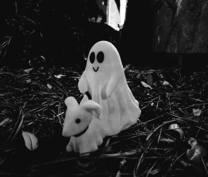 3D Printed Ghost walking dog desktop decoration.