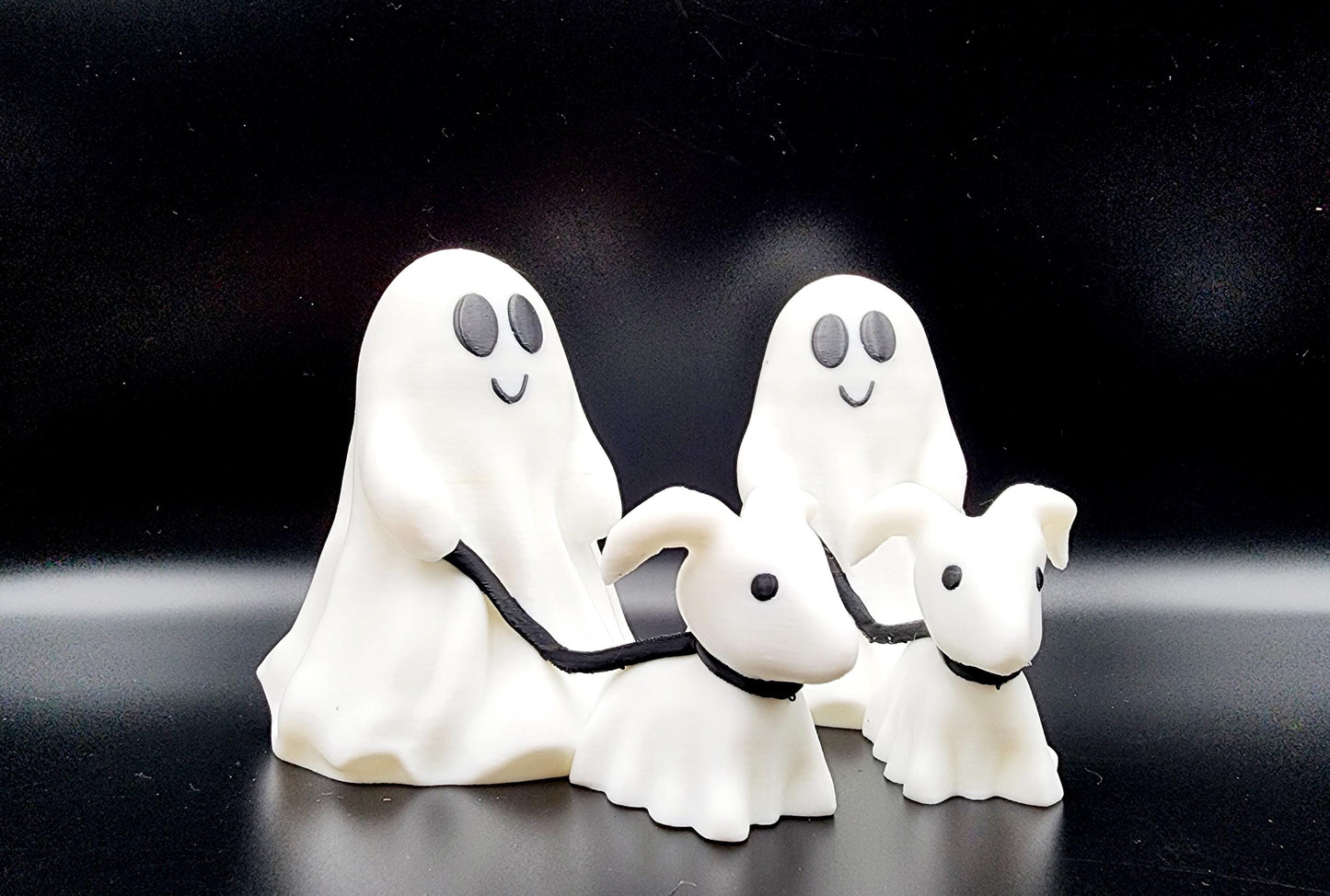 3D Printed Ghost walking dog desktop decoration.