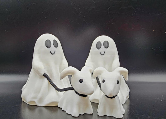 3D Printed Ghost walking dog desktop decoration.