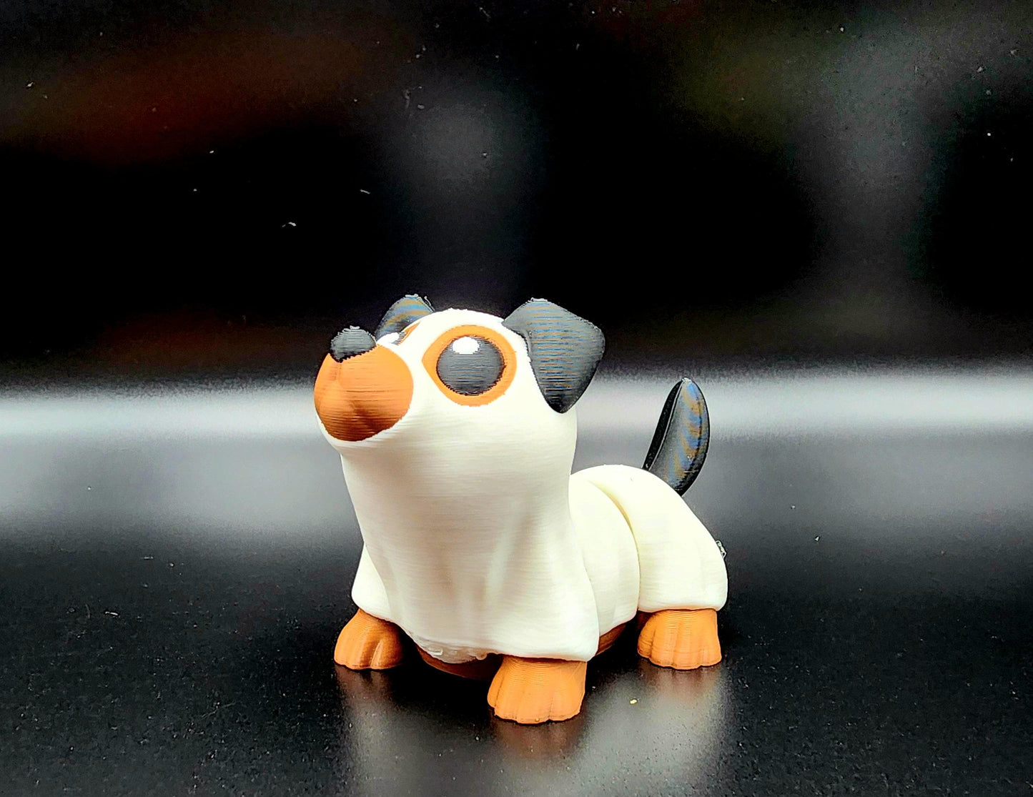 3D printed articulate Halloween dog, cat fidget, sensory toy.