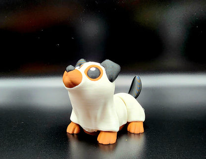 3D printed articulate Halloween dog, cat fidget, sensory toy.