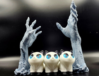 3D printed articulate Halloween dog, cat fidget, sensory toy.