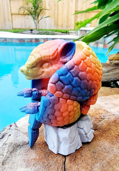 3D Printed articulate Armadillo fidget, sensory toy. Desk Toy, Decoration.
