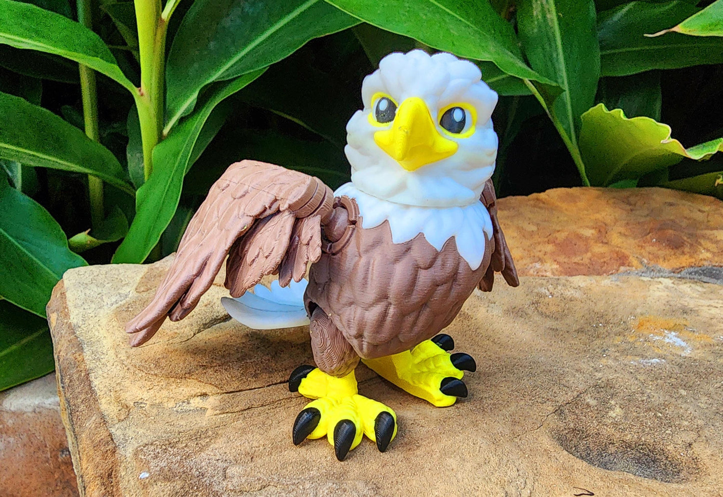 3D printed articulated Bald Head Eagle fidget, sensory toy. Desk Toy, Decoration.