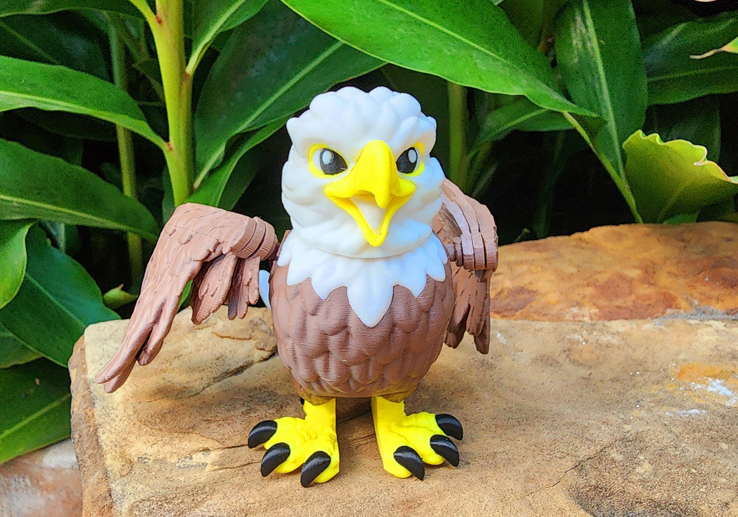 3D printed articulated Bald Head Eagle fidget, sensory toy. Desk Toy, Decoration.