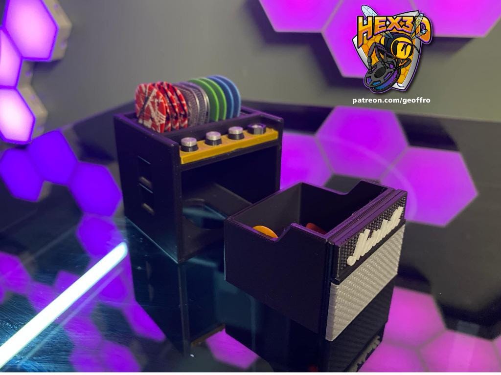 3D printed Amplifier Pick Holder.