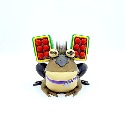 3D printed Hypno-Missile Toad Christmas Ornament, Desktop Decoration. (Mistletoe)