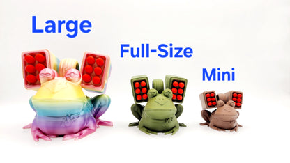 3D printed Hypno-Missile Toad Christmas Ornament, Desktop Decoration. (Mistletoe)