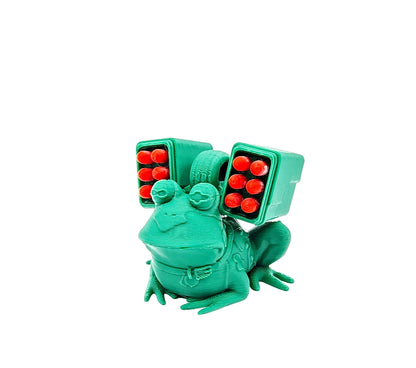 3D printed Hypno-Missile Toad Christmas Ornament, Desktop Decoration. (Mistletoe)