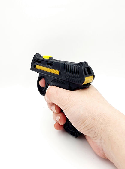 3D printed small semi-automatic pistol x4 shots toy.