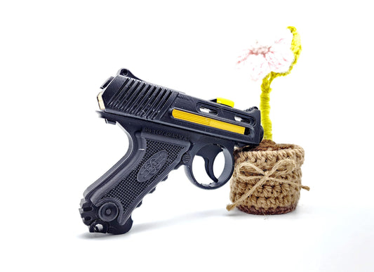3D printed small semi-automatic pistol x4 shots toy.